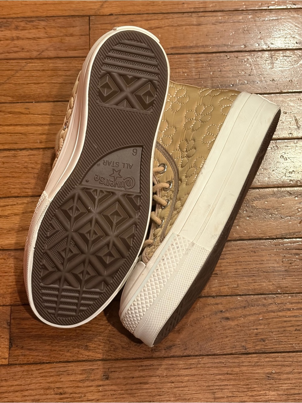 Converse Chuck Taylor All Star Lift Hi Quilted Epic Dune Womens Sz 8 - Picture 8 of 13